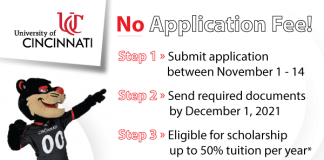 美国辛辛那提大学免除本科申请费,限时两周!
