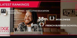 KEDGE在2022年度《金融时报》全球高管教育排名中荣获全法第6和全球第38